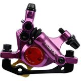 ZOOM HB100 Mountain Bike Hydraulic Brake Caliper Folding Bike Cable Pull Hydraulic Disc Brake Caliper  Style:Front(Purple)