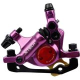 ZOOM HB100 Mountain Bike Hydraulic Brake Caliper Folding Bike Cable Pull Hydraulic Disc Brake Caliper  Style:Front(Purple)