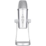 BOYA BY-PM700SP Four Directivity USB Studio Recording Condenser Microphone with Desktop Stand(Silver)