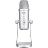 BOYA BY-PM700SP Four Directivity USB Studio Recording Condenser Microphone with Desktop Stand(Silver)