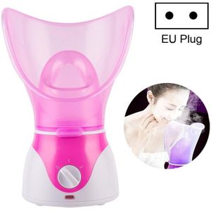 Deep Cleaning Facial Cleaner Beauty Face Steaming Device Facial Steamer Machine Facial Thermal Sprayer Skin Care Tool Automatic Alcohol Sprayer EU Plug (Pink)