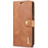 DG.MING for Galaxy A8+ (2018) Crazy Horse Texture Horizontal Flip Detachable Magnetic Protective Case with Holder & Card Slots & Wallet(Brown)