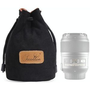 S.C.COTTON Liner Shockproof Digital Protection Portable SLR Lens Bag Micro Single Camera Bag Round Black S