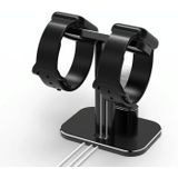 XMJ-003 Multifunctional Metal Desktop Stand Wireless Charging Stand for iWatch / iPods(Classic Black)