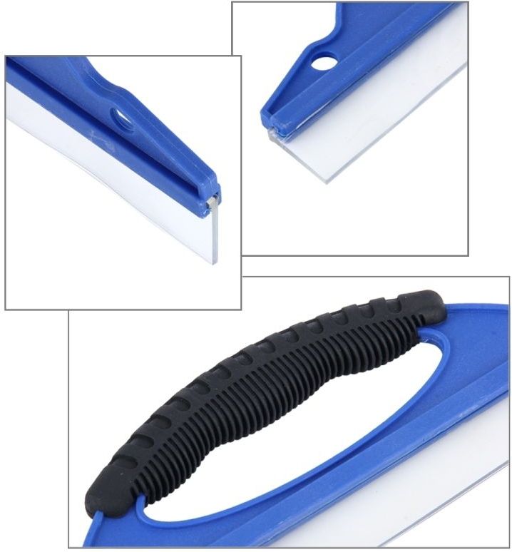 Car ABS Scraper Strip Wash Wiper Plate Wash Water Ice Frost Snow Cleaner Shower Scraper(Blue)