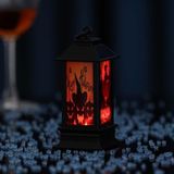4 PCS Halloween Window Decoration Props Fecoration Small Oil Lamp Wind Lamp Luminous Ornaments(Hooded Pumpkin)