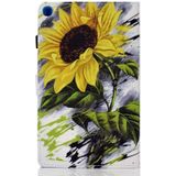 Painted Pattern TPU Horizontal Flip Leather Protective Case For Samsung Galaxy Tab A 10.1 (2019)(Sun Flower)