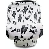 Multifunctional Enlarged Stroller Windshield Breastfeeding Towel Baby Seat Cover(Bear)