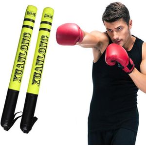 1 Pair XUANLONG PU Boxing Stick Target Sanda Stick Taekwondo Speed Training Equipment Fighting Reaction Target  Length: 57 Cm(Fluorescent Green )