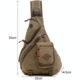 AUGUR 8171 Multi-function Canvas Chest Bag Shoulder Messenger Crossby Bag(Army Green)