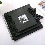 8 inch DIY Scrapbook Valentines Day Gifts Wedding Guest Book Craft Paper Anniversary Travel Memory Scrapbooking Photo Album(Black)