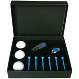 11 in 1 6 Golf Tees + Divot Tool + 3 Golf Balls Gift Box Set (Blue)