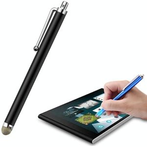 AT-19 Silver Fiber Pen Tip Stylus Capacitive Pen Mobile Phone Tablet Universal Touch Pen(Black)