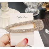 Fashion Flash Luxury Diamond Crystal Pearl Elegant Women Barrettes Hair Accessories(Full Diamond of gold)