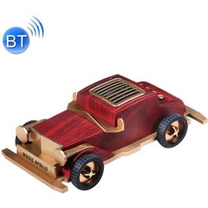 AS60 Retro Car Shape Wooden Subwoofer Mini Wireless Bluetooth Speaker(Dark Wood)