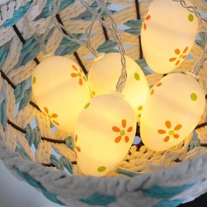 10 Bulbs LED Cute Easter Eggs Decorative Lamp Holiday Decorative Light Bulbs(Warm White)