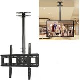 32-70 inch Universal Height & Angle Adjustable Single Screen TV Wall-mounted Ceiling Dual-use Bracket  Retractable Range: 0.5-2m