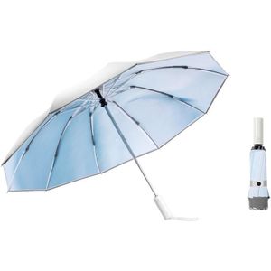 3021 Automatic Rain And Sun Dual-Purpose Umbrella Sun-Proof And Anti-Rebound Folding Umbrella(Light Blue)