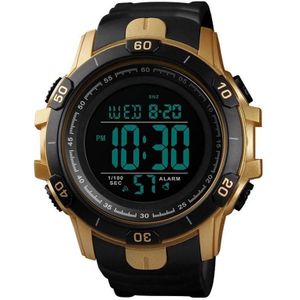 SKMEI 1475 Men Multifunctional Sports Watch Students Outdoor Waterproof Digital Watch(Golden)