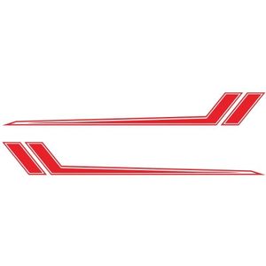 D-716 Car Striped Vinyl Body Stickers Personalized Modification Car Sticker(Red)