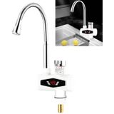 Dynamic Digital Display Instant Heating Electric Hot Water Faucet Kitchen&Domestic Hot&Cold Water Heater EU Plug  Style:Universal Tube