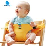 3PCS Chair Portable Seat Dining Lunch Chair Seat Safety Belt Stretch Wrap Feeding Chair Harness Seat Booster(Pink)