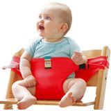 3PCS Chair Portable Seat Dining Lunch Chair Seat Safety Belt Stretch Wrap Feeding Chair Harness Seat Booster(Pink)