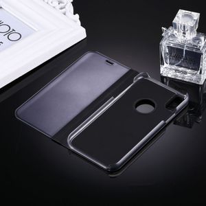 For  iPhone X / XS  Electroplating Mirror Horizontal Flip Leather Case with Holder (Black)