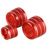 3 PCS / Set Air Conditioning Knob Metal Decorative Ring for BMW X3 / X4 / 5 Series / 7 Series / 6 Series GT (Red)