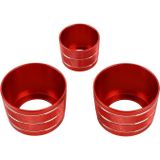 3 PCS / Set Air Conditioning Knob Metal Decorative Ring for BMW X3 / X4 / 5 Series / 7 Series / 6 Series GT (Red)