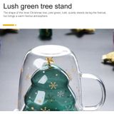 300ML Creative Double-Layer Glass Christmas Tree Star Water Cup