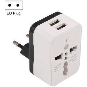 WN-2018 Dual USB Travel Charger Power Adapter Socket  EU Plug