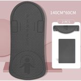 Indoor Skipping Mat Sound Insulation Shock Absorption Thickened Skipping Blanket Non-Slip Yoga Mat  Size: 140 x 60cm(Deep Gray+Cushion)
