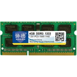 XIEDE X043 DDR3 1333MHz 4GB 1.5V General Full Compatibility Memory RAM Module for Laptop