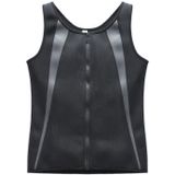 Men Zipper Vest Abdomen Corset Fitness Clothing  Size:XL(Grey)