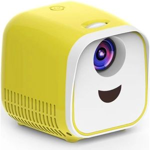 L1 Children Projector Mini LED Portable Home Speaker Projector(Yellow)
