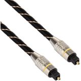 5m OD6.0mm Gold Plated Metal Head Woven Net Line Toslink Male to Male Digital Optical Audio Cable
