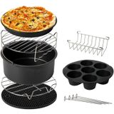 9 inch 12 in 1 Baking Grill Fryer Pan Air Fryer Accessories for 5.3QT-6.8QTup
