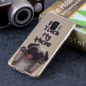 Dont Touch My Phone Dog Pattern Soft TPU Case for Galaxy A8 (2018)