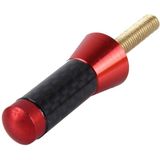 Carbon Fiber Aluminum Short Antenna Polished Universal Screws Base(Small Size)(Red)