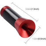 Carbon Fiber Aluminum Short Antenna Polished Universal Screws Base(Small Size)(Red)
