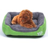 Candy Color Four Seasons Genuine Warm Pet Dog Kennel Mat Teddy Dog Mat  Size: M  54×42×12cm (Green)