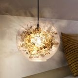 YWXLight 4W Modern Hanging Lamp Glass Art Creative Pendant Light With E27 Bulb Perfect for Kitchen Dining Room Bedroom