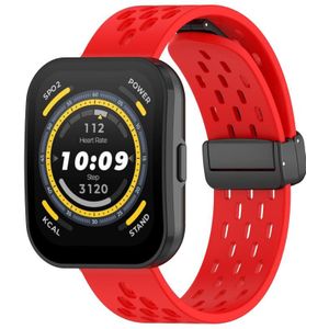 Voor Amazfit Bip 5 opvouwbare magnetische sluiting siliconen horlogeband