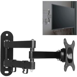 14-27 inch Universal Horizontal Vertical Screen Installable Rotatable Retractable Computer Monitor Three Arms Wall Mount Bracket