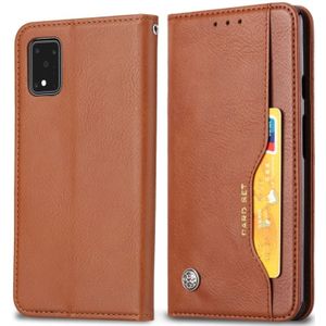 For Galaxy S20 Ultra Knead Skin Texture Horizontal Flip Leather Case with Photo Frame & Holder & Card Slots & Wallet(Brown)