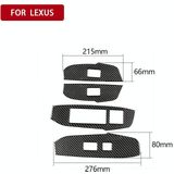 Car Carbon Fiber Window Glass Lift Decorative Sticker for Lexus NX200 / 200t / 300h 2014-2021  Left Drive