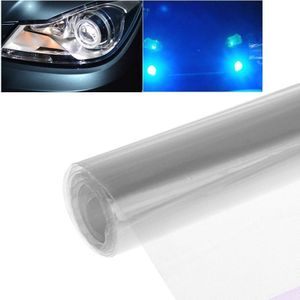 Protective Decoration Bright Surface Car Light Membrane /Lamp Sticker  Size: 195cm x 30cm(Transparent)