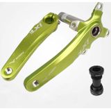 JIANKUN IXF Mountain Bike Hollow Crank Modified Single-plate Left and Right Cranks Crankshaft Bottom Axle  Style:Left and Right Crank+Bottom Bracket(Green)