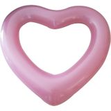 Love Heart Shaped Inflatable Floating Swimming Safety Pool Ring  Inflated Size: 120cm x 100cm (Pink)